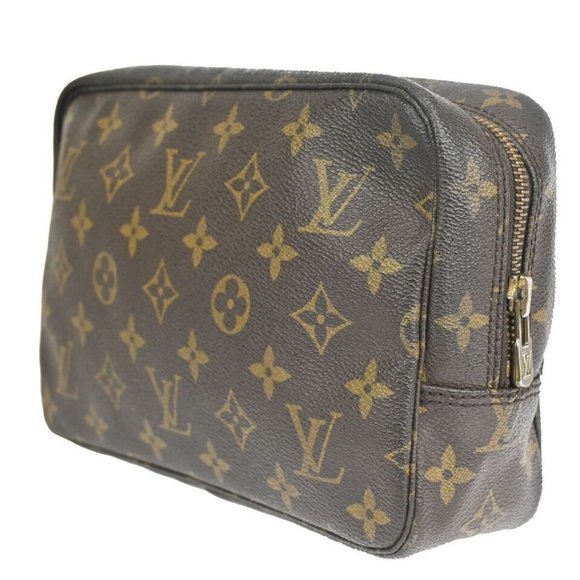 Auth LOUIS VUITTON Trousse Toilette 23 Clutch Hand Bag Monogram Brown - Picture 3 of 16